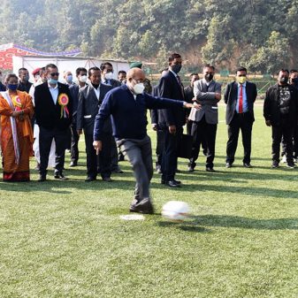 CM Biren inaugurates second Artificial Turf at Langjing Achouba