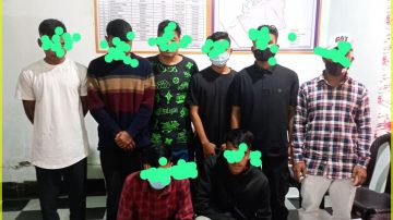 8 students held for creating ruckus