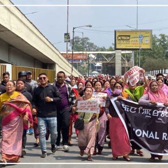 Hundreds protest in Imphal demanding NRC Implementation