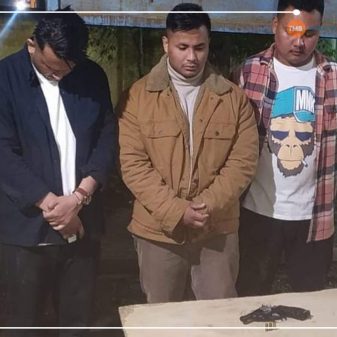 Three arrested for firing shots at police