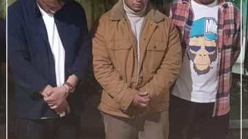 Three arrested for firing shots at police