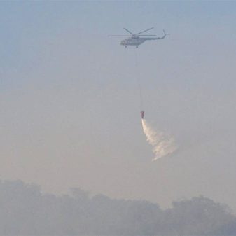 AF conducts aerial firefighting as forest fire continues for the sixth day near Coimbatore