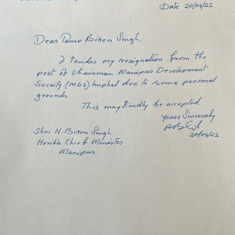 BREAKING: BJP MLA Paonam Brojen follows suit, resigns from Chairman post