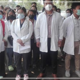 JNIMS Dental College students stage protest
