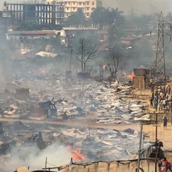 Massive fire in Nagaland, one person killed, 900 left homeless