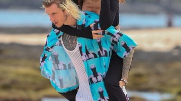 Megan Fox In A Black Barely There Bikini Walks Hand In Hand On The Streets Of Hawaii