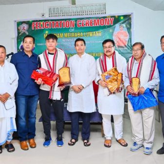 MBA felicitates National Champions Ch Bimol, L Kumar, Meiraba Luwang