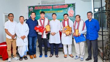 MBA felicitates National Champions Ch Bimol, L Kumar, Meiraba Luwang
