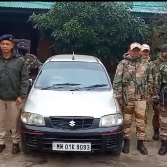 Thoubal police recovers stolen vehicle in search op