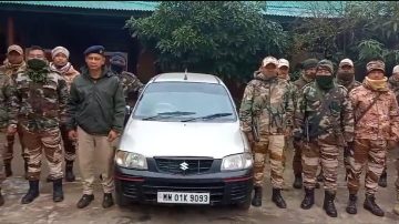 Thoubal police recovers stolen vehicle in search op