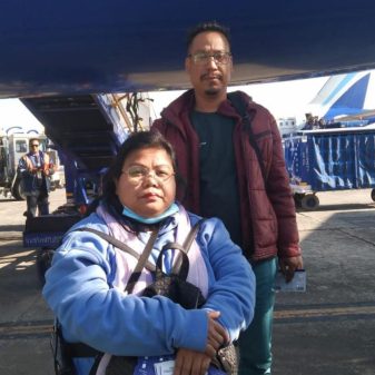 Wheelchair Basketball Player and Assistant Coach left Imphal for Thailand