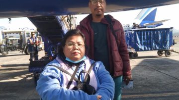 Wheelchair Basketball Player and Assistant Coach left Imphal for Thailand