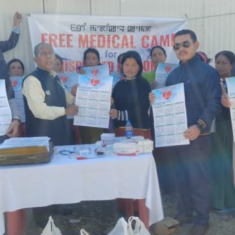 Successful free medical camp conducted at Sawombung Relief Camp in Imphal East