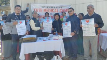 Successful free medical camp conducted at Sawombung Relief Camp in Imphal East