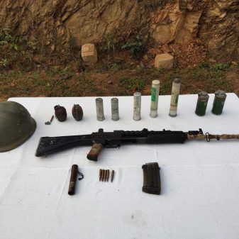 Cache of Arms and Ammunitions seized