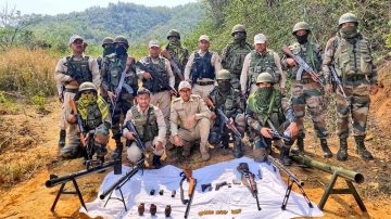 Cache of arms, explosives and ammunition recovered from Imphal East district