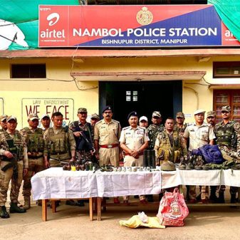 Huge Cache of Weapons and Warlike Stores recovered from Nambol’s Maibam Lotpa Ching