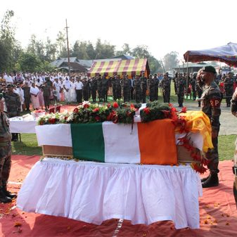 Major M Pritam Singh last rites performed with Full Military Honours