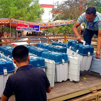 Polling Officials And Security Personnel for Thoubal District Dispatched